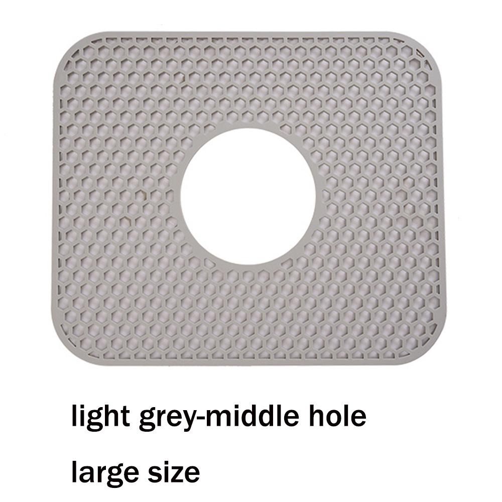 Grid Silicone Hollow Drainage Mat Silicone Sink Mat  for Bottom of Stainless Steel Sink