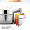 10Pcs Stainless Steel Nesting Bowls Commercial Grade Practical Construction Safe Front Family Meal Preps