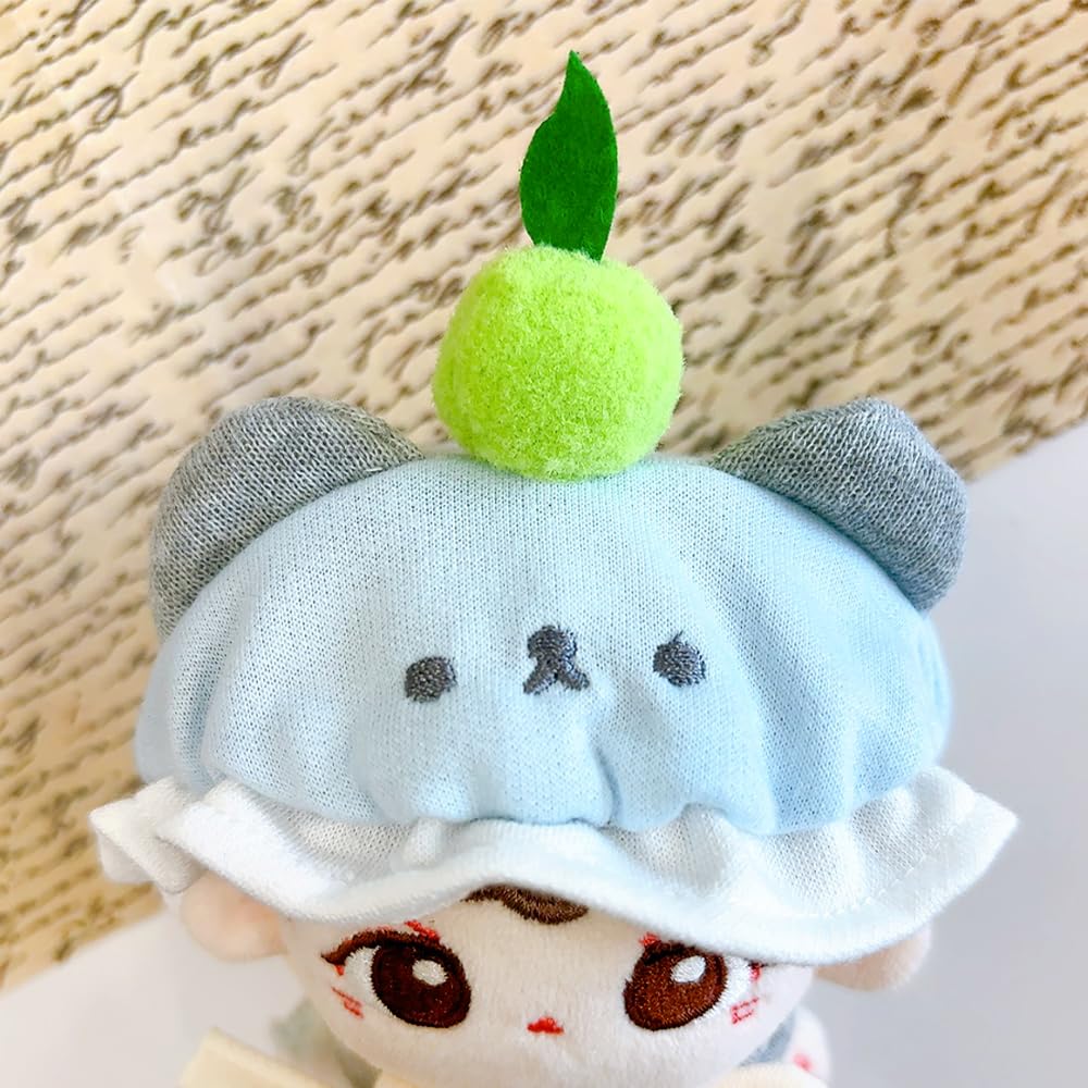 Frilled Hat & Shirt Set for Plush Toys (10cm) - Blue, Plush Clothes, Kigurumi Accessories, Otaku Activities, Doll Mascot, K-Pop Doll Costume [Used]