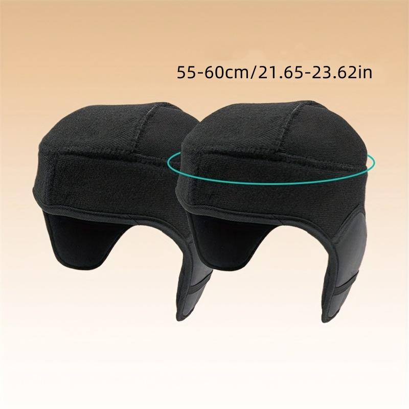 Winter Windproof and Coldproof Electric Motorcycle Helmet Liner Warm Beanie Padded Ear Protection Head Cover Motorbike Helmet Liner Cycling Equipment