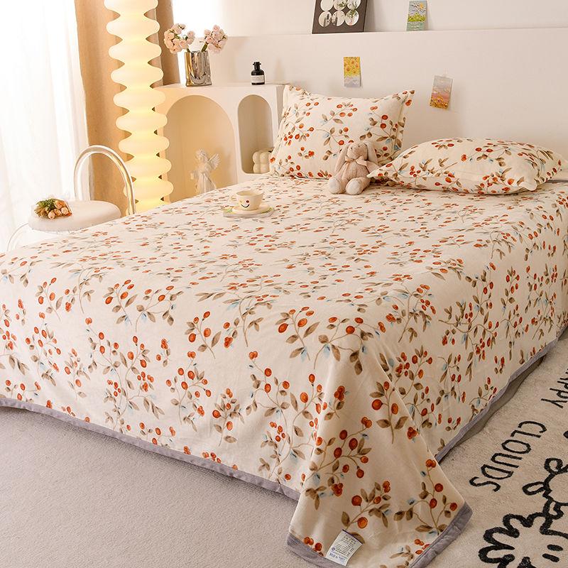 Melkevelur Laken, Vinter Pluss Velur, Fortykket, Mykt, Hudvennlig Seng, Velurteppe, Dobbeltsidig Velur, Tynt Vinter Dobbelbrukslaken