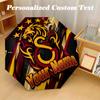 8 Rib Auto Folding Umbrella Galatasaray FC Print Custom Name Text Portable Rain Gear