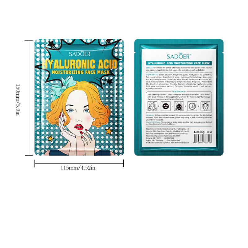 Sadoer Goddess Facial Mask Series Facial Mask Emollient Hydration Moisturising Mask Stickers