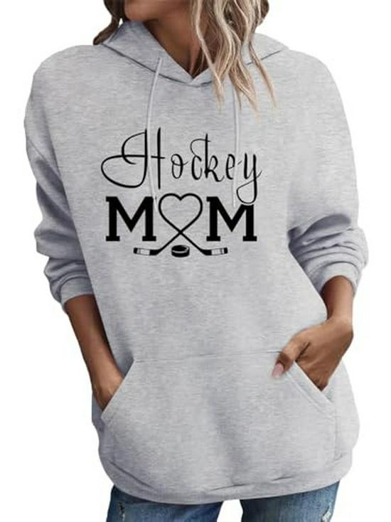 Women's Autumn & Winter Letter Print Hoodie Sweatshirt - Casual Baseball Mom Style