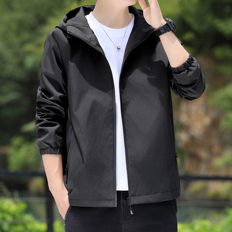 

Men s Casual Hooded Softshell Windbreaker Jacket - Trendy Outdoor Wear in Dark Blue and Black. 2XL (135-150 lbs) чёрный