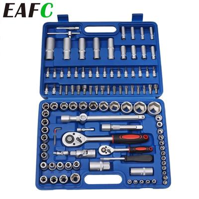 EAFC 108ks/94ks Multifunkčný autozásuvkový račňový kľúč Koleso AutoMechanik Manuálna súprava momentových nástrojov Domáca súprava náradia na opravu Auto