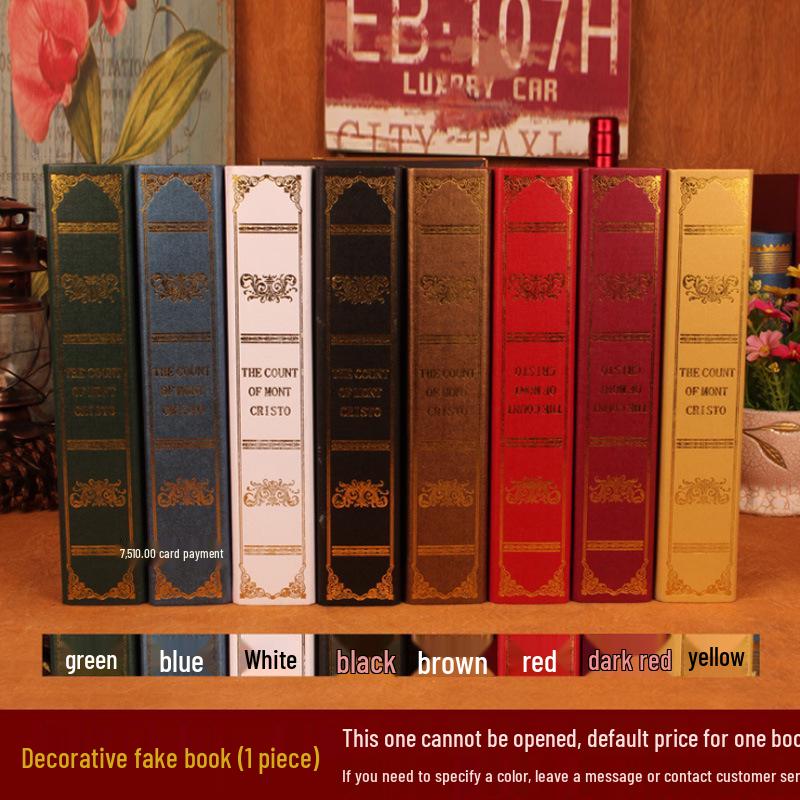 European Home Décor Soft Decoration Book - Indoor Cafe Photography Props Cardboard Craft Ornament Book