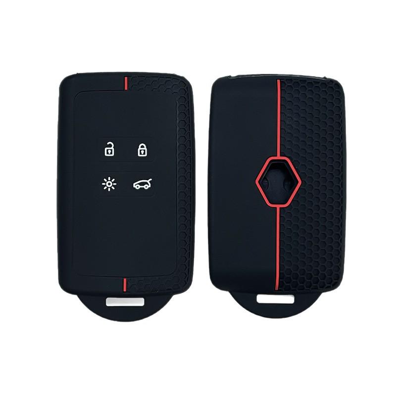 Renault Key Case: Honeycomb Pattern Silicone Bag for Koleos/Fenglang/Fengdu - Anti-Fall Remote Protection