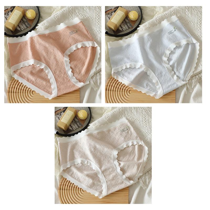 Hohe Taille Damenunterwäsche Übergröße Baumwolltextur Slips Vollabdeckung Hüfte Damen Slips Weicher Komfort Dessous