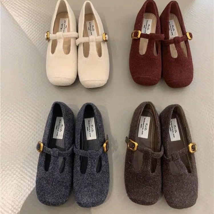 Fashion Autumn Women Flats Fashion Round Toe Slip On Ladies Elegant Mary Jane Shoes Soft Flat Heel Outdoor Dress Ballerin Shoes New Shoe