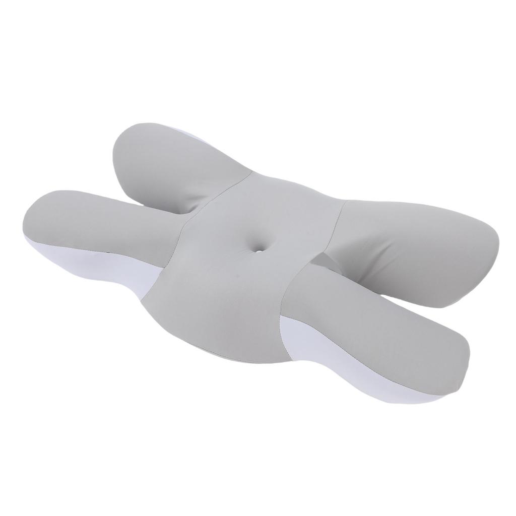 Zervikales Nackenkissen Nylon Polyurethanfaser Slow Rebound Bettkissen für Rücken Bauch Seitenschläfer Grau