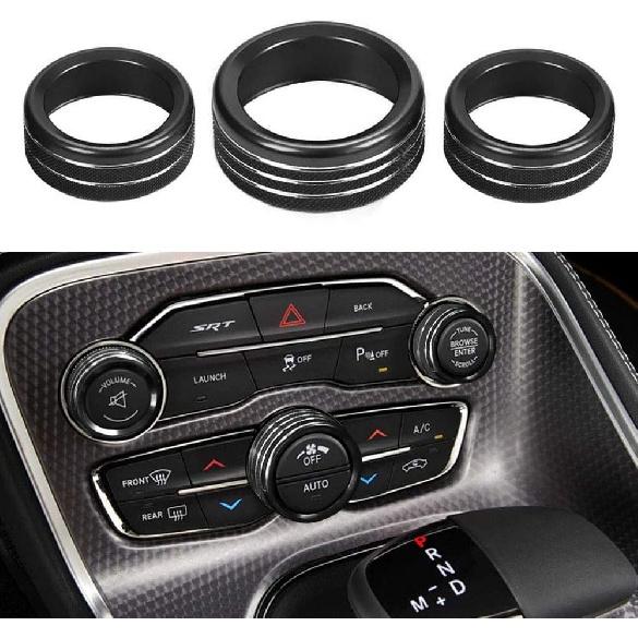 AC Air Conditioner Volume Tune Knob Button Cover for Dodge Ram 1500 2500 3500 2013-2018 for Dodge Challenger Charger Durango Journey Chrysler 200 300