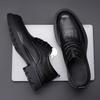 Autumn high-end men's shoes first-layer cowhide business leather shoes men's commuting leather platform casual lace-up single shoes men