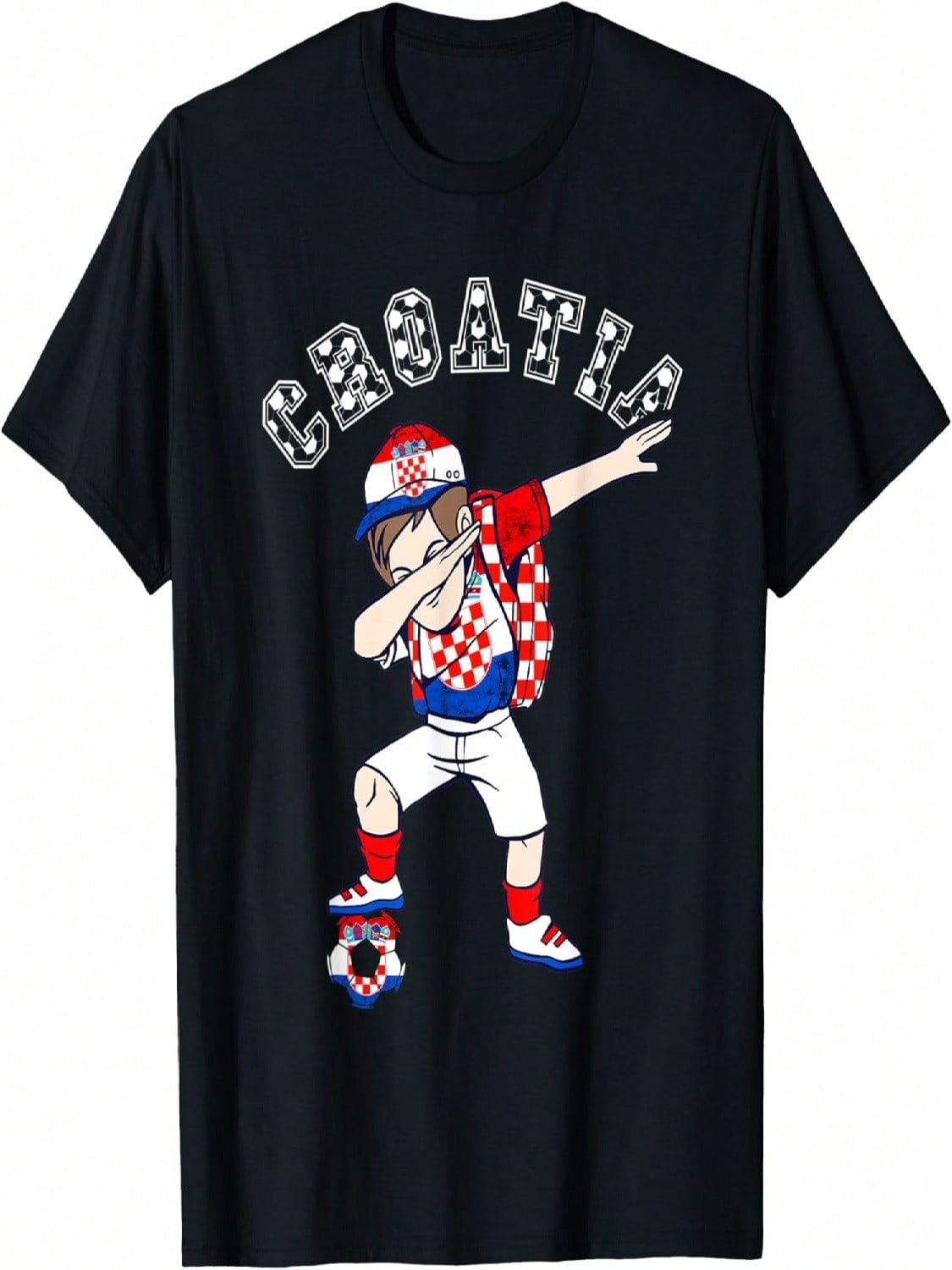 Croatian Soccer Team Dabbing Boy Croatia Croatian Pride T-Shirt S разноцветный