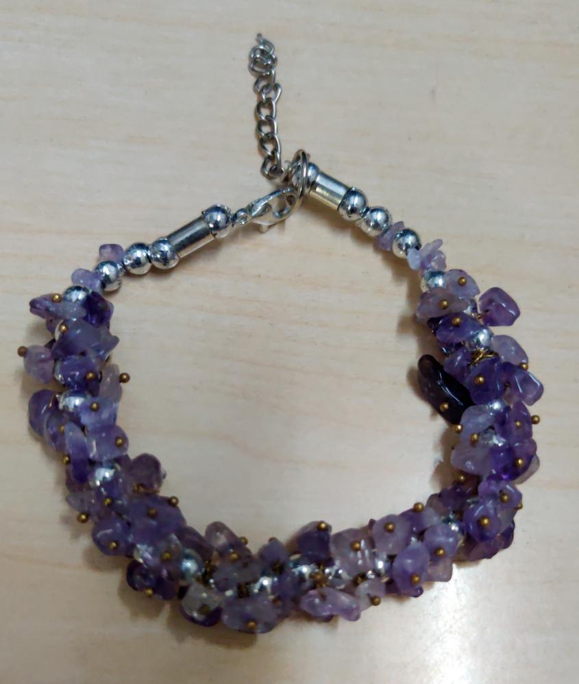 @ Crystal Stone Bracelet Purple Colour For Women And Girls SM110-60% OFF