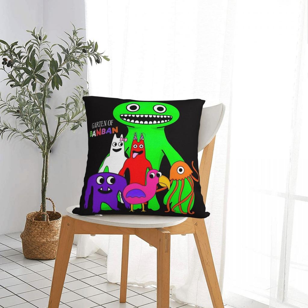 Garten Of Banban Group Cartoon Square Pillow Cases Jumbo Josh Cushion Cover Novelty Decorative Pillowcase For Seat 45X45Cm