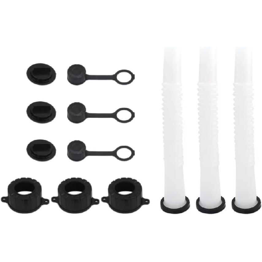 3Pack Spout Gasket Spout Plug Exhaust Cap Replacement Spout & Parts Kit for Rubbermaid, Kolpin, Gott, Can Fuel Gas Parts Lawn Mowers