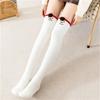 Women's Winter Socks Thigh High Socks Soft Coral Fleece Knee High Socks Cute Warm Leg Warmers Long Striped Fluffy Socks