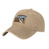 Cartoon Office Scene Printed Washed Canvas Baseball Cap Unisex Adjustable Fit Casual Streetwear Hat for Unisex and Women