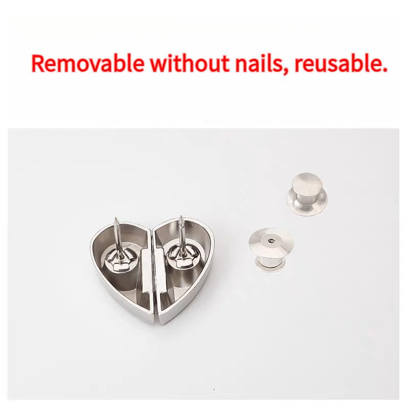 [Herzförmige Magnethaken] 4 Stück Herzförmige Magnethaken für Duschvorhänge aus Aluminiumlegierung | Beschwertes, auslaufsicheres und rutschfestes Design | Abnehmbarer Schnappverschluss