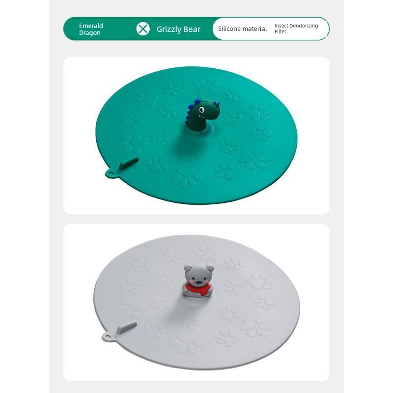 Floor Drain Device Bathroom Plug Insect-Proof Cover Anti-Odor Silicone Pad Sewer Sealing Anti-Odor Artifact