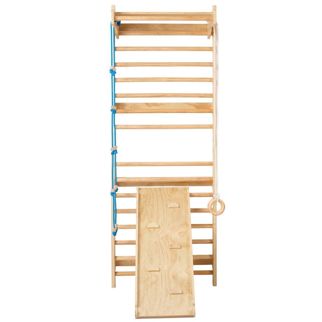 Schwedische Sprossenwand Kletterwand 5 in 1 Holz Indoor Spielplatz Kletterspielzeug