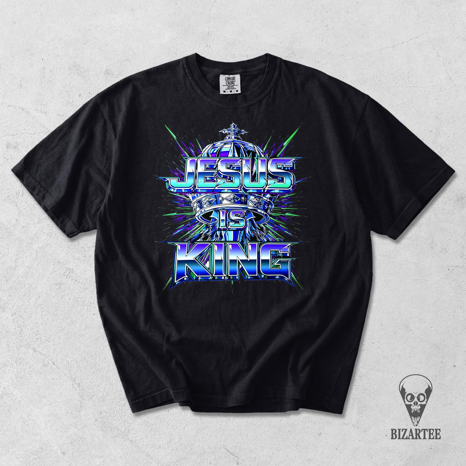 Jesus Is King Tshirt, Y2K Christian Shirt M