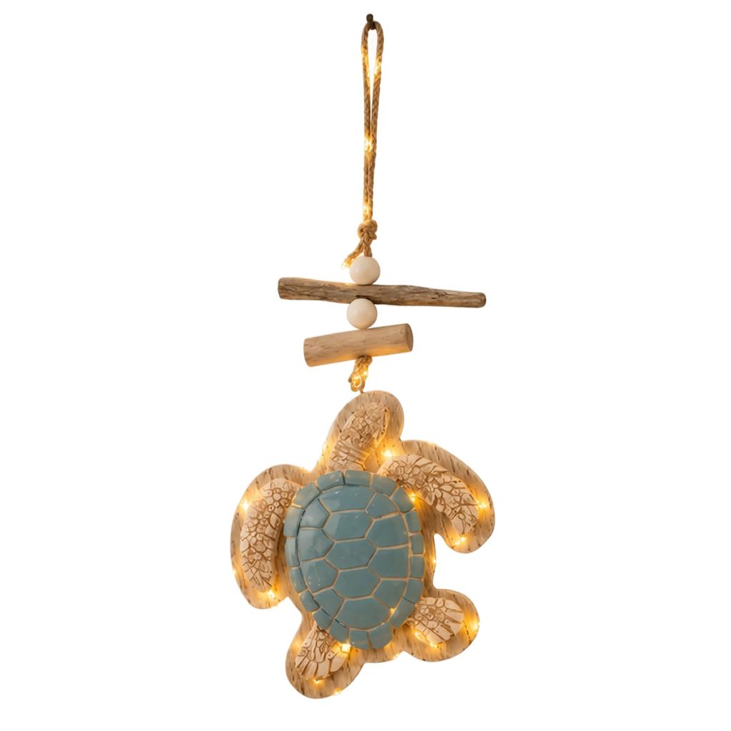 Beleuchtetes Schildkröten-Hängeornament Dekoration für die Hauswand