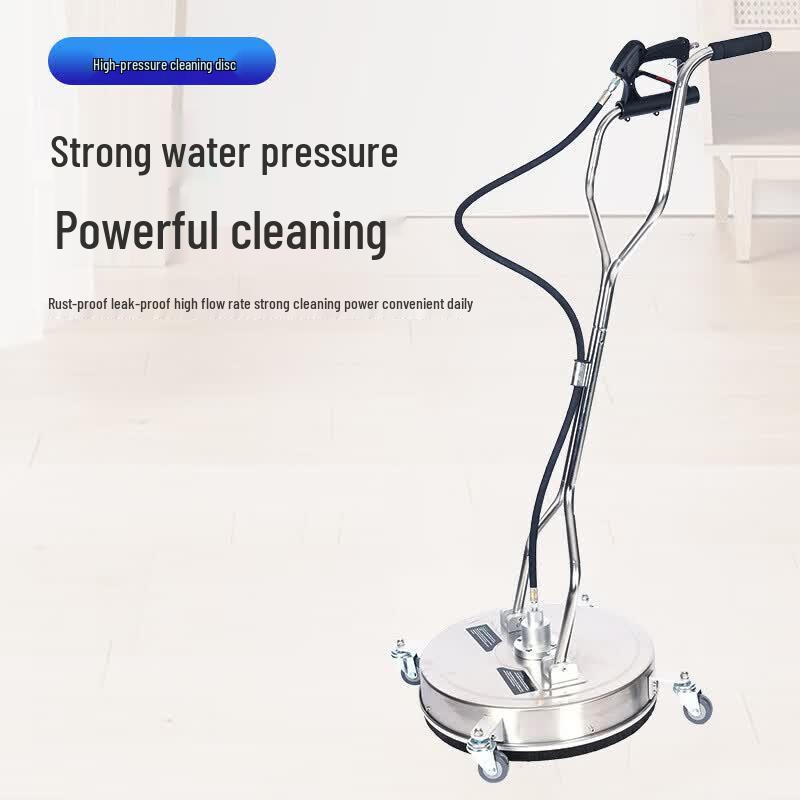 Gemay 20-inch High-Pressure Stainless Steel Floor Cleaning Disc with Handrail