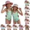 Meisjes Eendelig Badpak Zomer Kinderen Casual Mode Mouwloos Zwemkleding met Paddenstoelprint Geschikt voor Strand Zwembad Wateractiviteiten