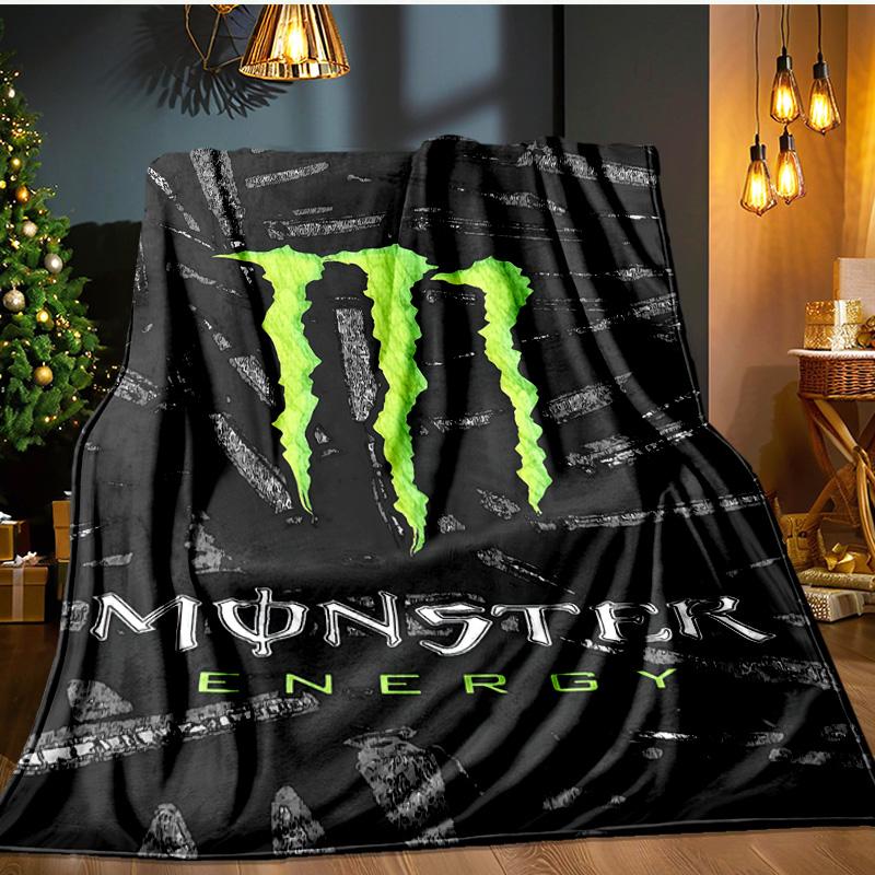 Coperta Monster Drink Morbida in Flanella per Divano, Interni, Campeggio, Soggiorno, Ufficio, Sedia e Letto Regalo di Compleanno Morbido