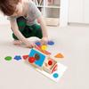 Montessori Coin Box Toys Object Permanent 2-in-1 Wooden Ball Drop Games & Wooden Puzzle Double Drawers Toys Gifts for Toddler