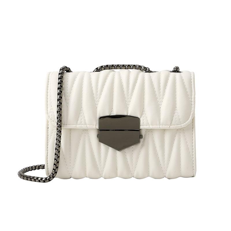 Fashion Rhombus Elegant Shoulder Women's Bag Gun Color Versatile Chain Crossbody Cosmetic Bag