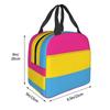 Pansexual Pride Flag Insulated Lunch Bag for Women Children Portable Food Boxes Thermal Lunch Box Tote