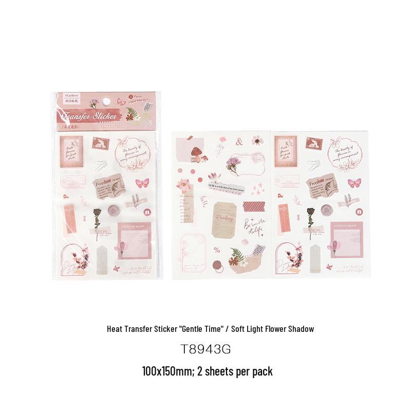 Letter Lover Heat Transfer Stickers: Gentle Time Series Planner DIY Gifts & Decorative Art