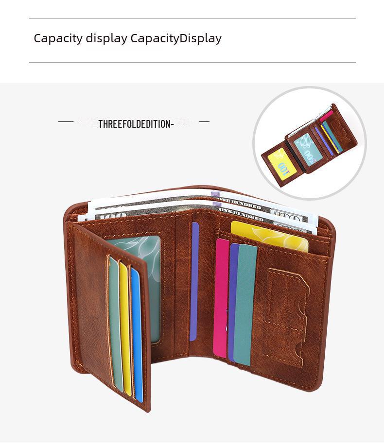 Men's Retro Business Multi-Card PU Slim Wallet