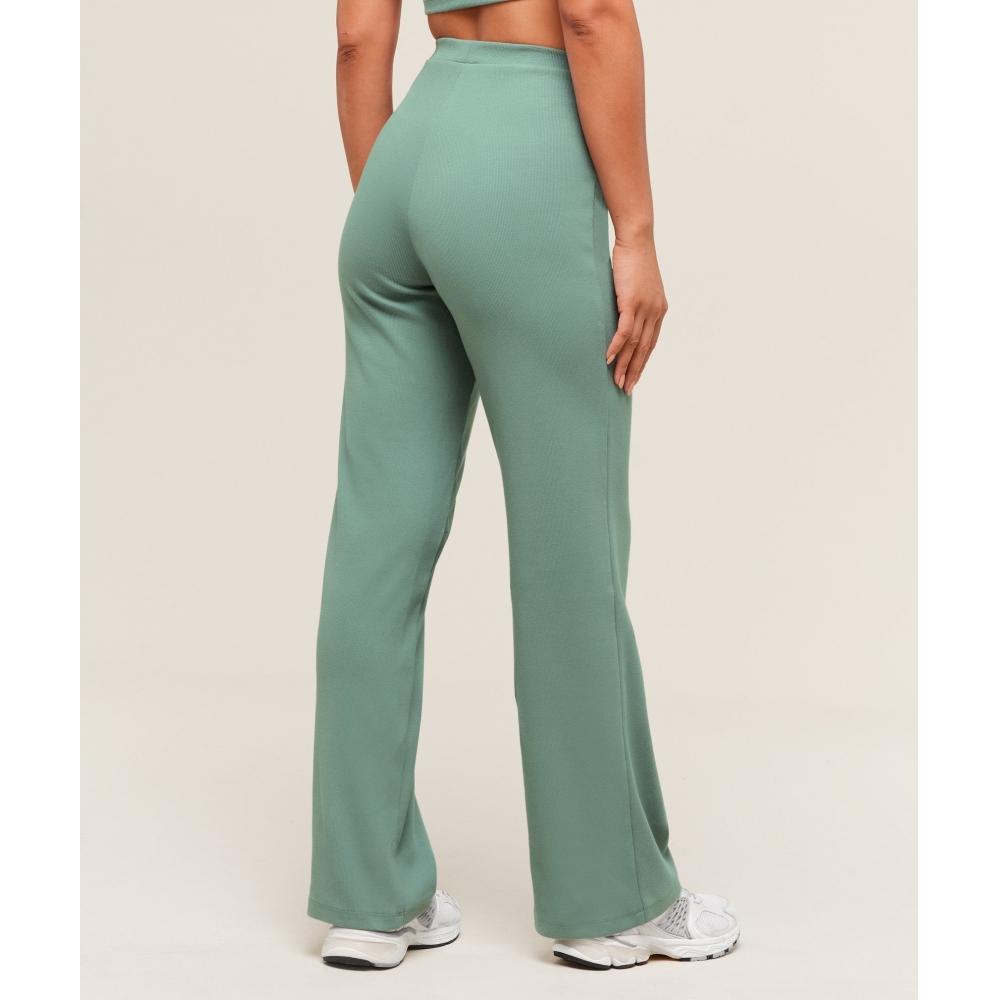 Gymshark Ribbed Cotton Straight Leg Pants Celeste Blue Heavy Blue B3c8l Uddr