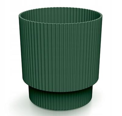 Green Striped Plastic Flowerpot On a Leg, 138x128 Cm, Milly Round Cover
