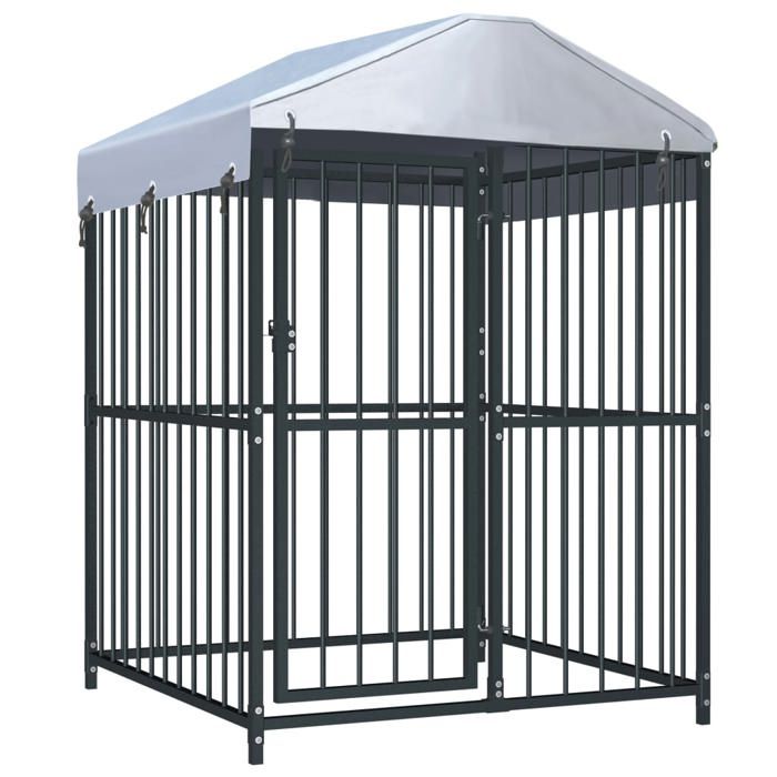 VidaXL Chenil Extérieur avec Toit pour Chiens Cage pour Chiots Animaux Jardin 145762