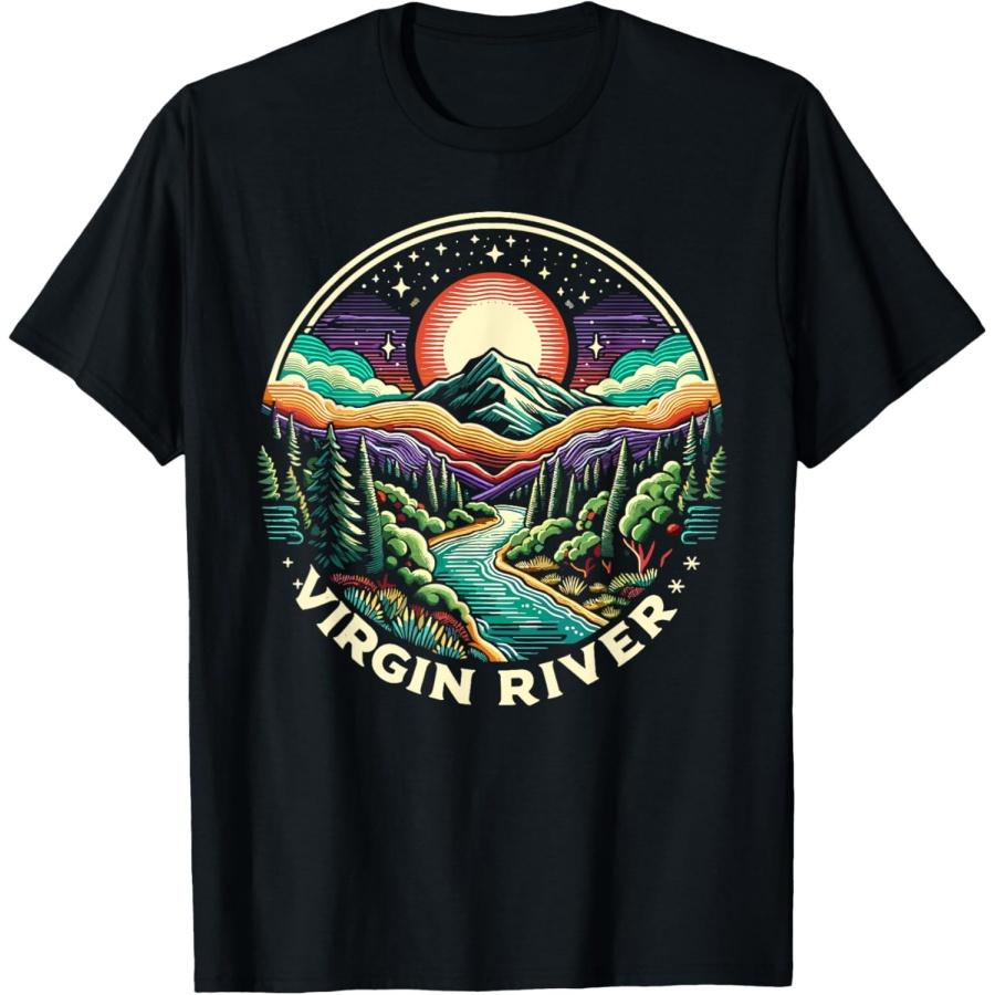 Virgin River T-Shirt Retro Minimalist River Virgin T-Shirt S