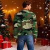 Men's Casual Camouflage Printed Semi-zipper Retro Long-sleeved Sports Sweatshirt