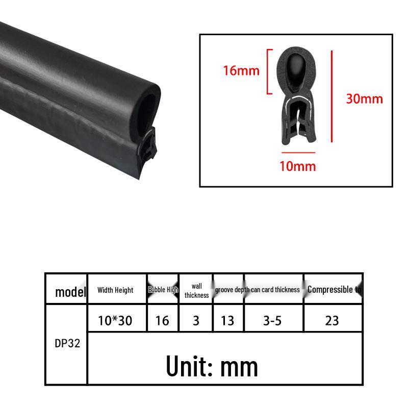 High-Temperature Resistant U-Shaped Rubber Sealing Strip for Dustproofing Electrical Cabinets and Car Doors