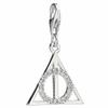 Harry Potter Sterling Silver Deathly Hallows Clip On Charm with Crystals