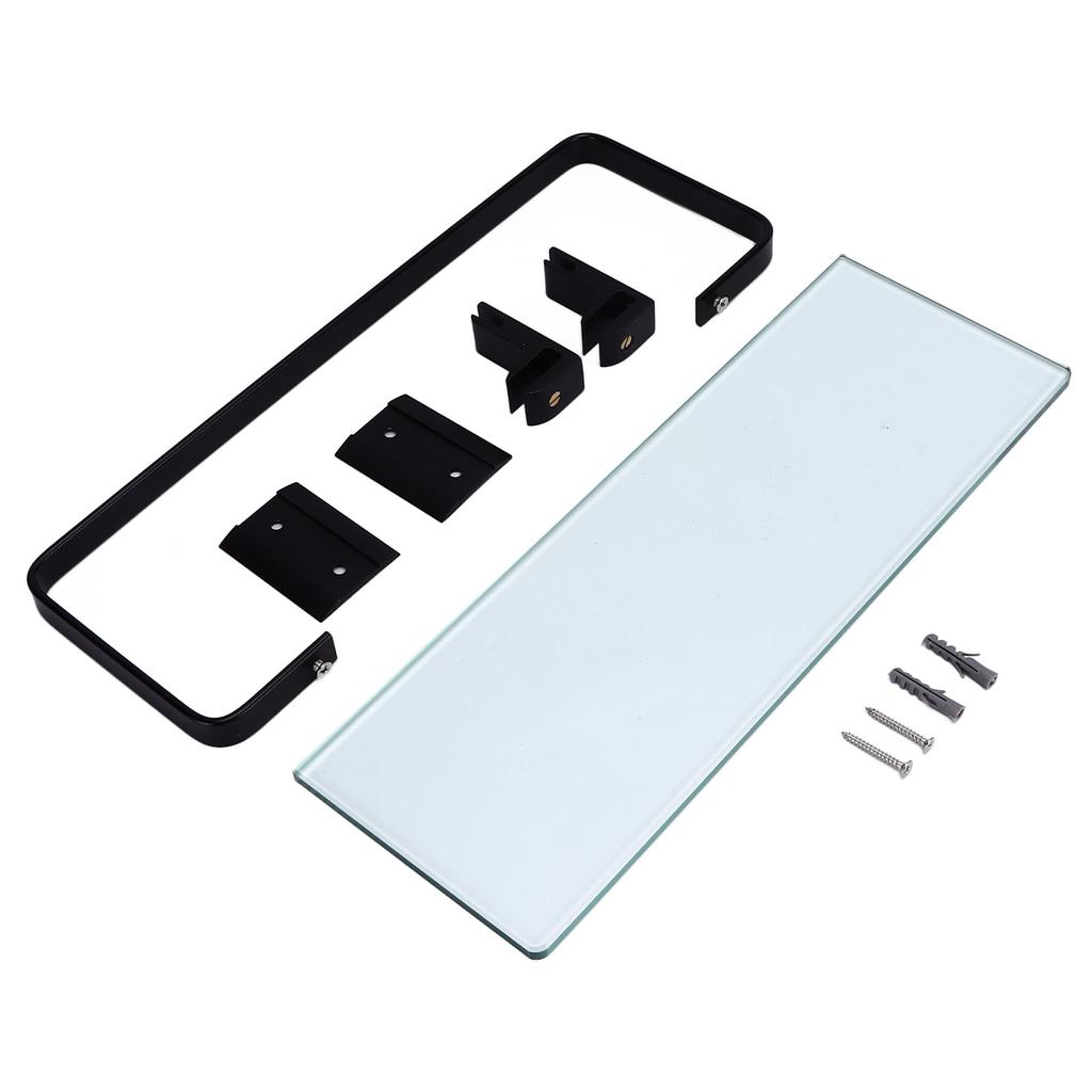 Bathroom Rack Thickened Durable Large Storage Space Strong Load Bearing Capacity Single Layer Black