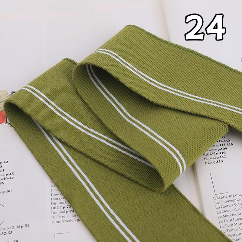 90x6cm Elastic Knitted Fabric DIY Rib Neckline Cuff Hem Knitted Fabric Sewing Baseball Uniform Jacket Clothing Supplies
