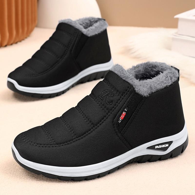 Cotton Shoes Winter Temu Cotton Boots Men's and Women's Same Thickened Short Boots One Pedal Outdoor Sports Snow Boots