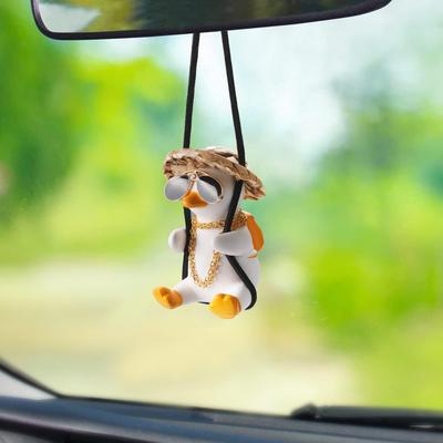 Swinging Duck Car Hanging Ornament: Cross-border Car Essential Decor Piece