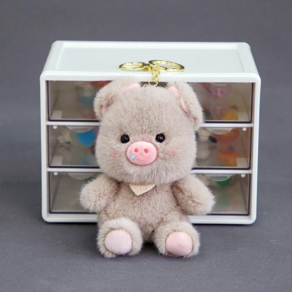 Chubby Plush Pig Keychain Cute Bag Hanging Bag Charm Stuffed Pig Pendant  Bag Key Decoration