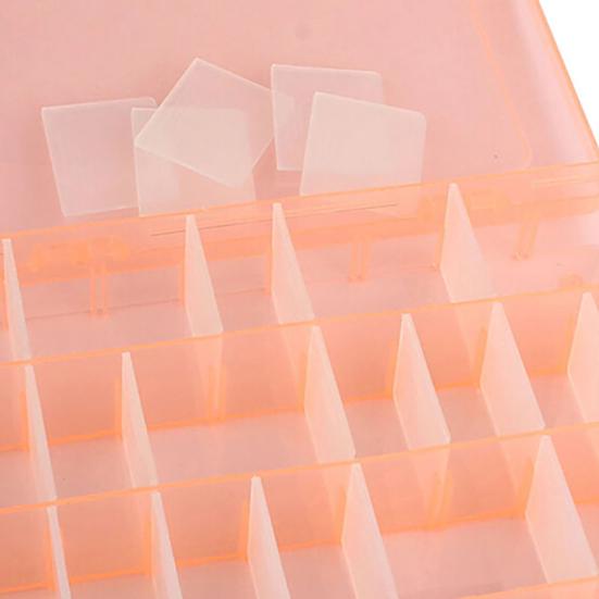 Storage Box Large Capacity Transparent PP Home 24 Grids Dividers Box for Crafts