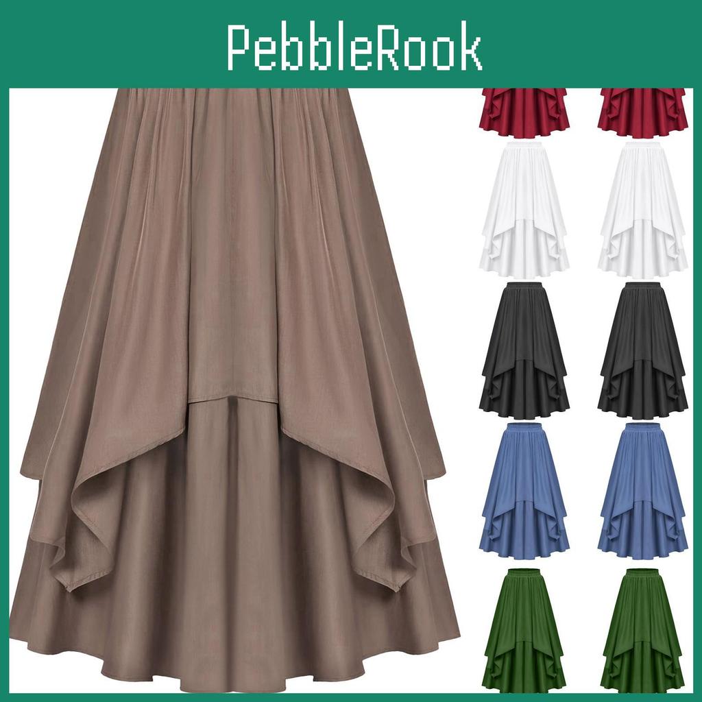 Casual Court Vintage Style Womens Solid Color Irregular Skirt